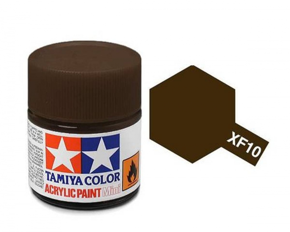 Tamiya akrylmaling. Modell XF-10 Flat Brown Mini 10ml