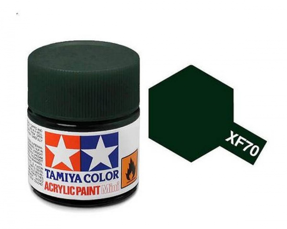 XF-70 Dark Green Matt 2 Mini 10ml Tamiya Akrylmaling